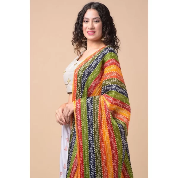 Women's Chanderi Printed Dupatta (Multicolor, Length: 2.25 to 2.50 Mtr)