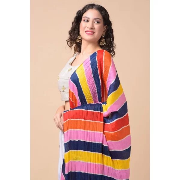 Women's Chanderi Printed Dupatta (Multicolor, Length: 2.25 to 2.50 Mtr)