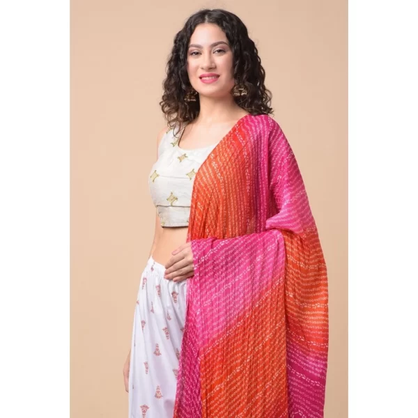 Women's Chanderi Printed Dupatta (Multicolor, Length: 2.25 to 2.50 Mtr)
