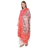 Women's Art Silk Printed Dupatta (Red, Length: 2.25 to 2.50 Mtr)