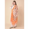 Women's Art Silk Printed Dupatta (Orange, Length: 2.25 to 2.50 Mtr)