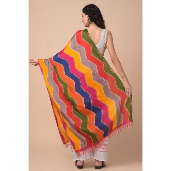 Women's Chanderi Printed Dupatta (Multicolor, Length: 2.25 to 2.50 Mtr)