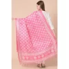 Women's Art Silk Printed Dupatta (Pink, Length: 2.25 to 2.50 Mtr)