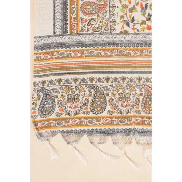 Generic Women's Art Silk Printed Dupatta (White, Length: 2.25 to 2.50 Mtr)