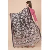 Women's Art Silk Printed Dupatta (Black, Length: 2.25 to 2.50 Mtr)