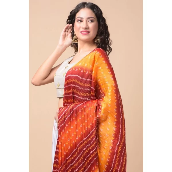 Women's Chanderi Printed Dupatta (Multicolor, Length: 2.25 to 2.50 Mtr)