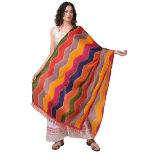Generic Women’s Chanderi Printed Dupatta (Multicolor, Length: 2.25 to 2.50 Mtr)