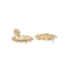 Women's Rose Gold Plated Alloy Kundan Earrings & Mangtikka (White)