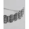 Women's Rose Gold Plated Alloy Necklace & Earings Set (Silver)