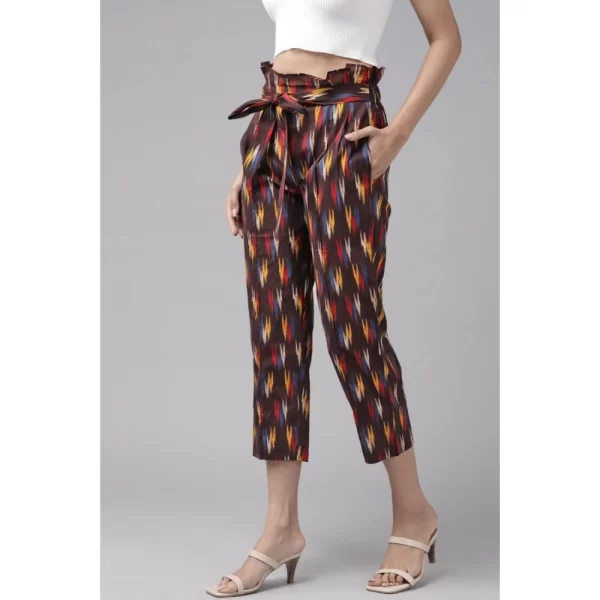 Generic Women's Casual Printed Cotton Trouser Pant (MultiColor)