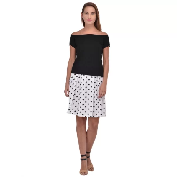 Women's Cotton Blend Solid Short Sleeves Dress (Black)
