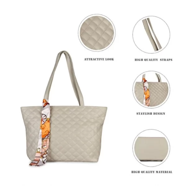 Generic Women's Polyurethane Textured  Shoulder Bag (Grey)