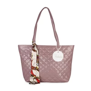 Generic Women’s Polyurethane Textured  Shoulder Bag (Blush Pink)