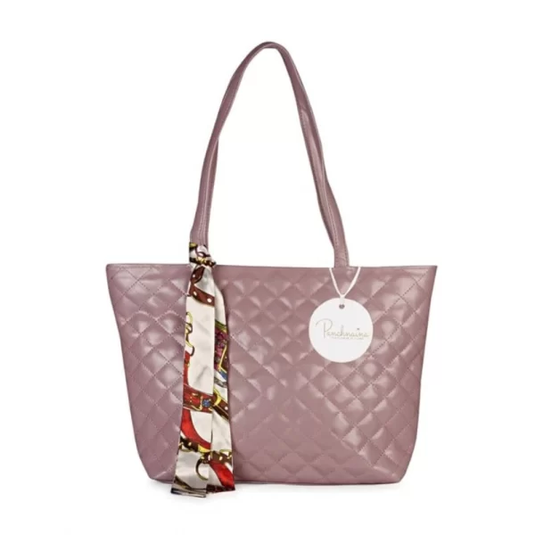 Women's Polyurethane Textured  Shoulder Bag (Blush Pink)