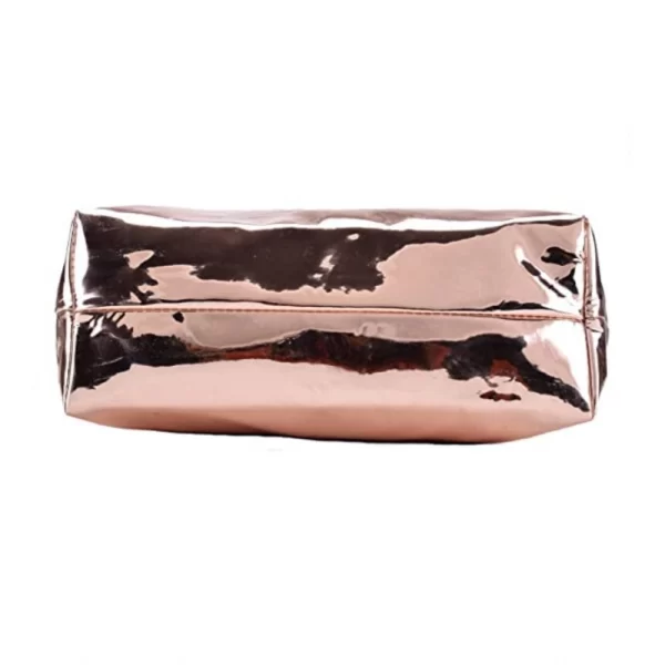 Women's Synthetic Solid Shoulder Bag (Rose Gold )