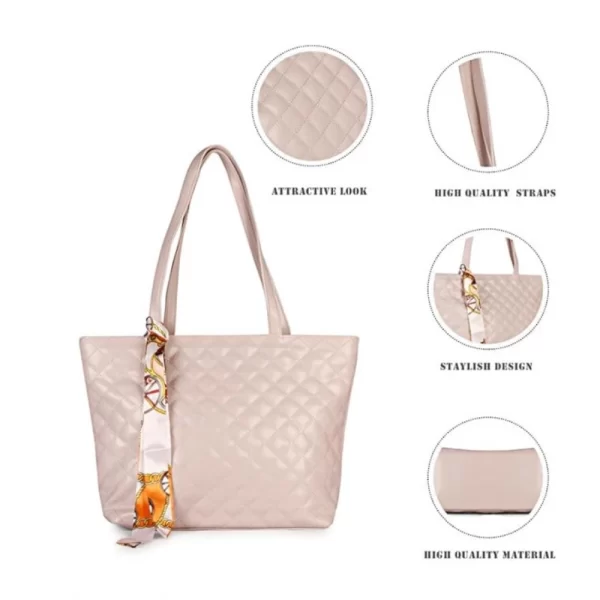 Women's Polyurethane Textured  Shoulder Bag (lavender)