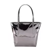 Women's Synthetic Solid Shoulder Bag (Grey)