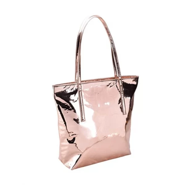 Women's Synthetic Solid Shoulder Bag (Rose Gold )