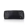 Women's Faux Leather Textured Tote Bag (Black)