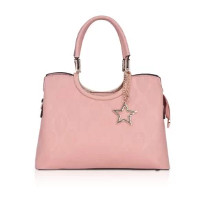 Generic Women’s Faux Leather Printed Adjustable Long Belt Handbag (Pink)