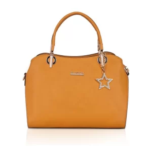 Generic Women’s Faux Leather Solid Handbag (Yellow)