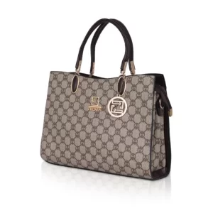 Generic Women’s Faux Leather Printed Handbag (Coffee)