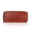 Women's Faux Leather Textured Tote Bag (Brown)