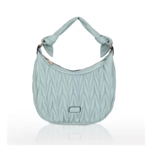 Women’s Faux Leather Textured Handbag (Blue)