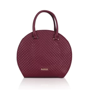 Generic Women’s Faux Leather Printed Adjustable Long Belt Handbag (Maroon)