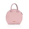 Women's Faux Leather Printed Adjustable Long Belt Handbag (Pink)