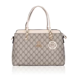 Generic Women’s Faux Leather Printed Handbag (Beige)