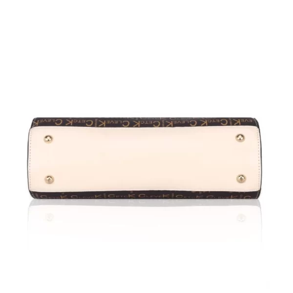Generic Women's Faux Leather Printed Handbag (Beige)