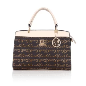 Generic Women’s Faux Leather Printed Handbag (Beige)