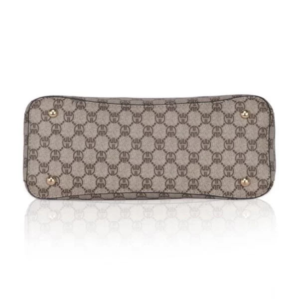 Women's Faux Leather Printed Handbag (Camel)