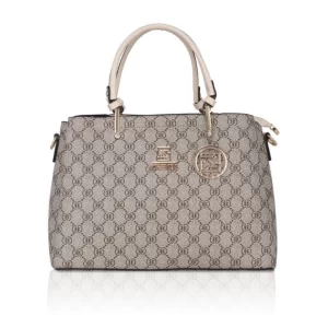 Generic Women’s Faux Leather Printed Handbag (Beige)