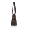 Women's Faux Leather Printed Tote Bag (Brown)