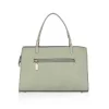 Women's Faux Leather Textured Adjustable Long Belt Handbag (Green)