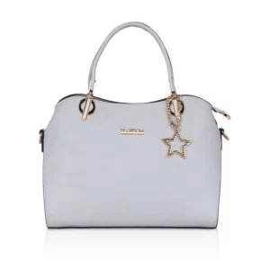Generic Women’s Faux Leather Solid Handbag (Blue)