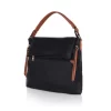 Women's Faux Leather Solid Sling Bag (Black)