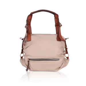 Generic Women’s Faux Leather Solid Tote Bag (Grey)