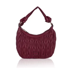 Generic Women’s Faux Leather Textured Handbag (Red)
