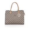 Women's Faux Leather Printed Handbag (Camel)