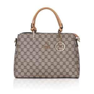 Generic Women’s Faux Leather Printed Handbag (Camel)