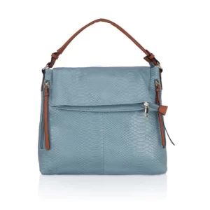Generic Women’s Faux Leather Textured Sling Bag (Blue)