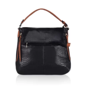 Generic Women’s Faux Leather Textured Sling Bag (Black)