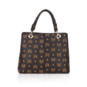 Generic Women’s Faux Leather Printed Handheld Bag (Brown )