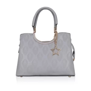 Generic Women’s Faux Leather Printed Adjustable Long Belt Handbag (Grey)