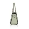 Women's Faux Leather Textured Adjustable Long Belt Handbag (Green)