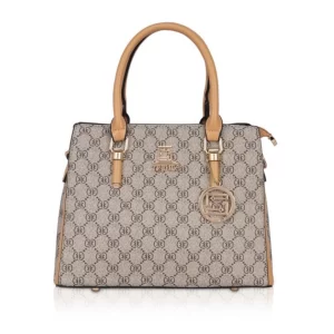 Generic Women’s Faux Leather Printed Handbag (Camel)