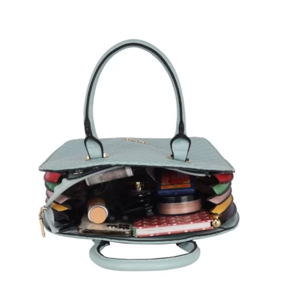 Generic Women's Faux Leather Printed Adjustable Long Belt Handbag (Green)